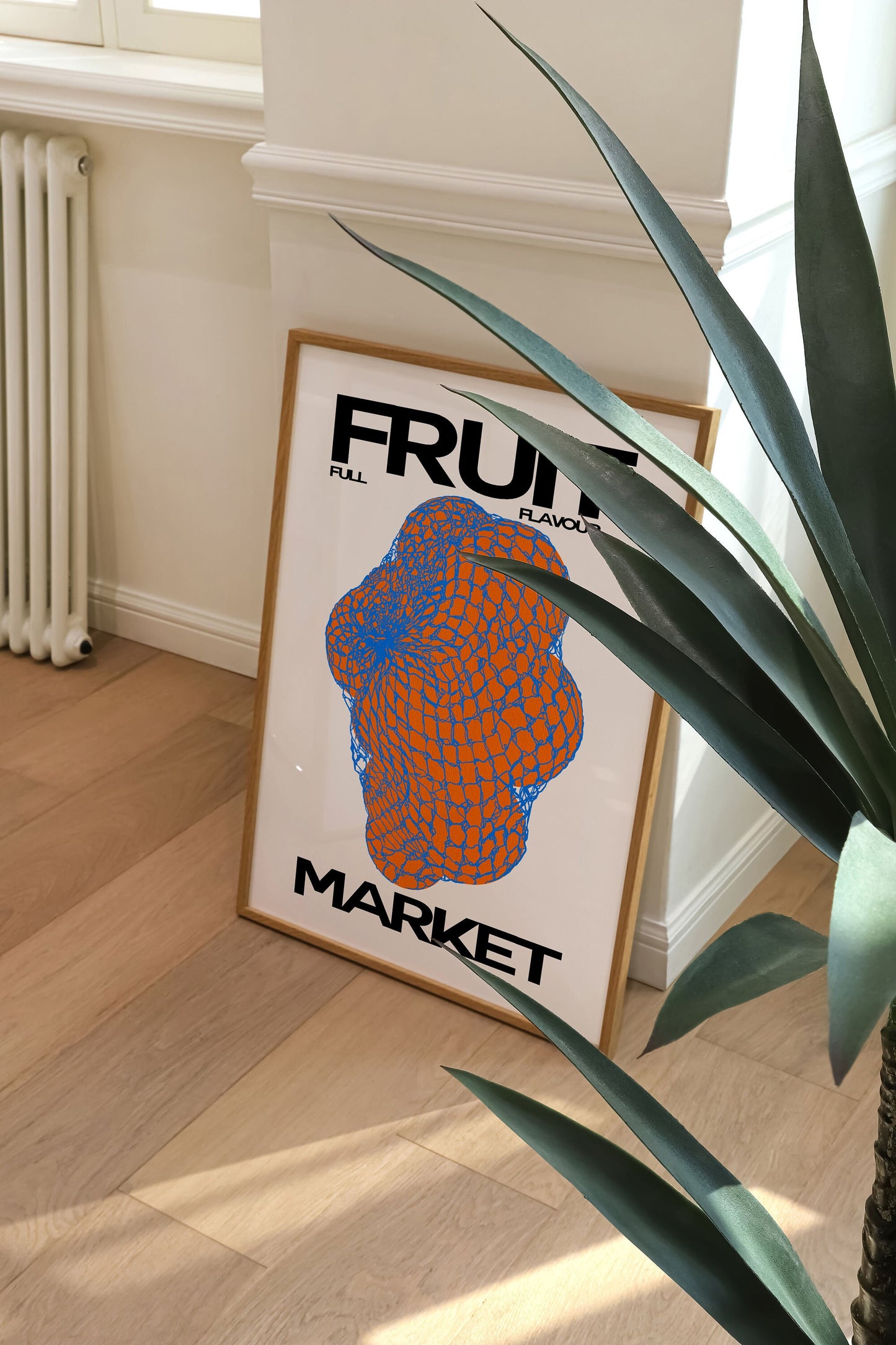 ORANGE FRUIT MARKET PRINT