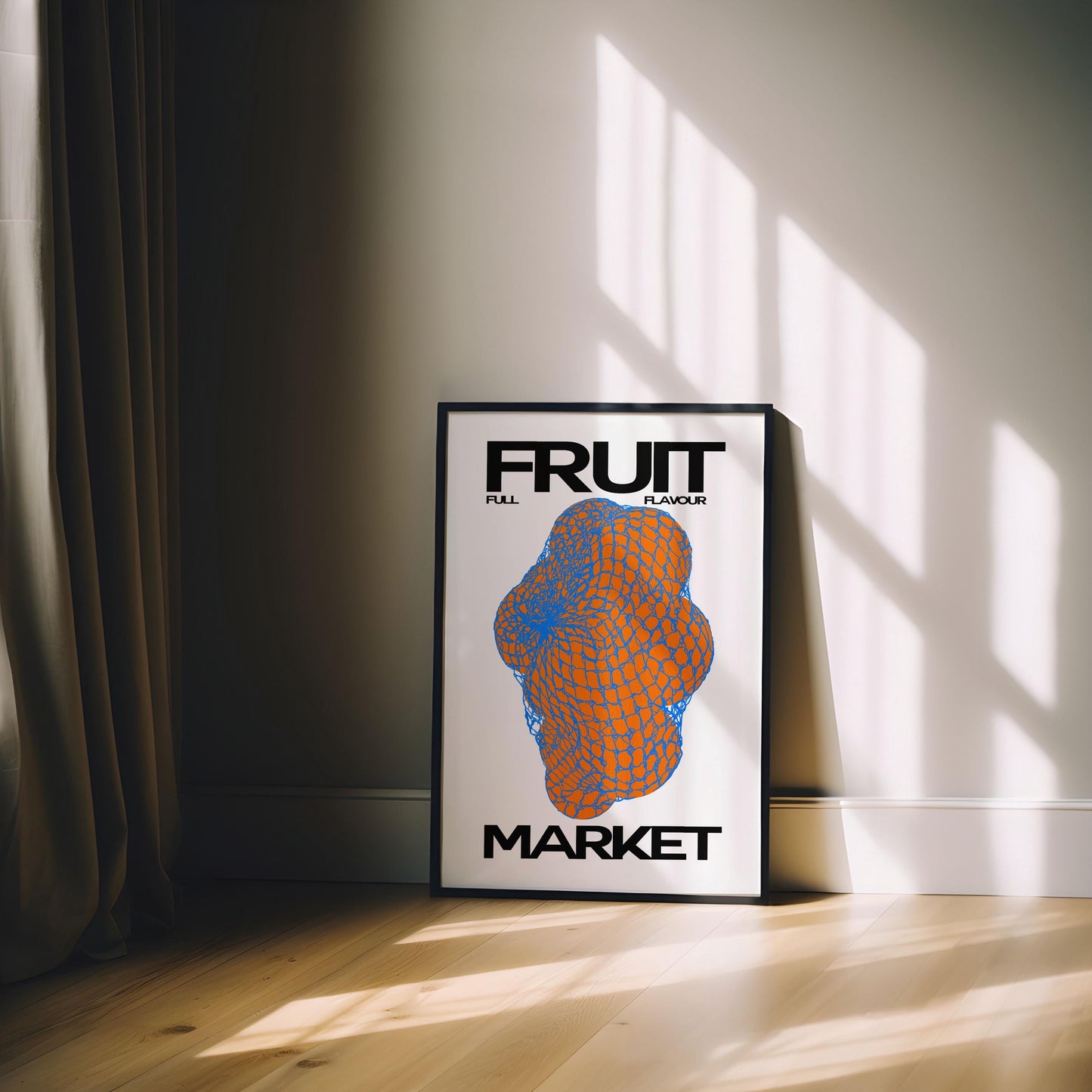 ORANGE FRUIT MARKET PRINT