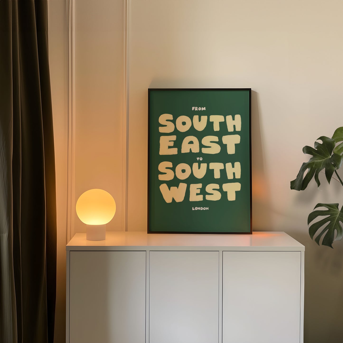 FROM SOUTH TO SOUTH WEST PRINT