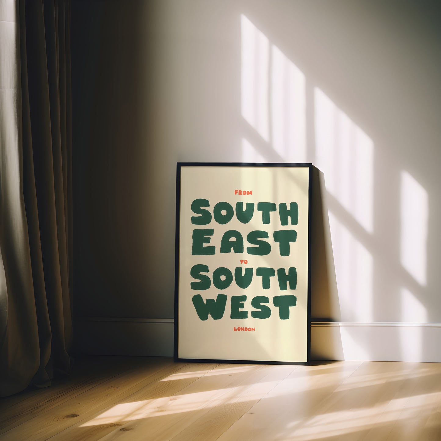 FROM SOUTH TO SOUTH WEST PRINT