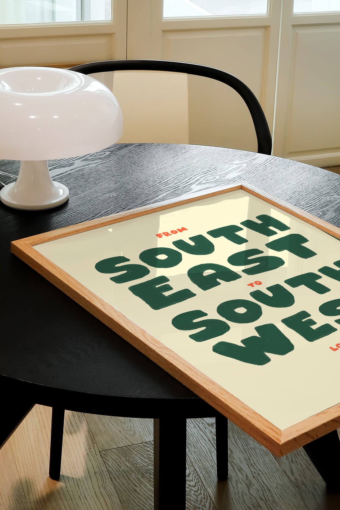 FROM SOUTH TO SOUTH WEST PRINT