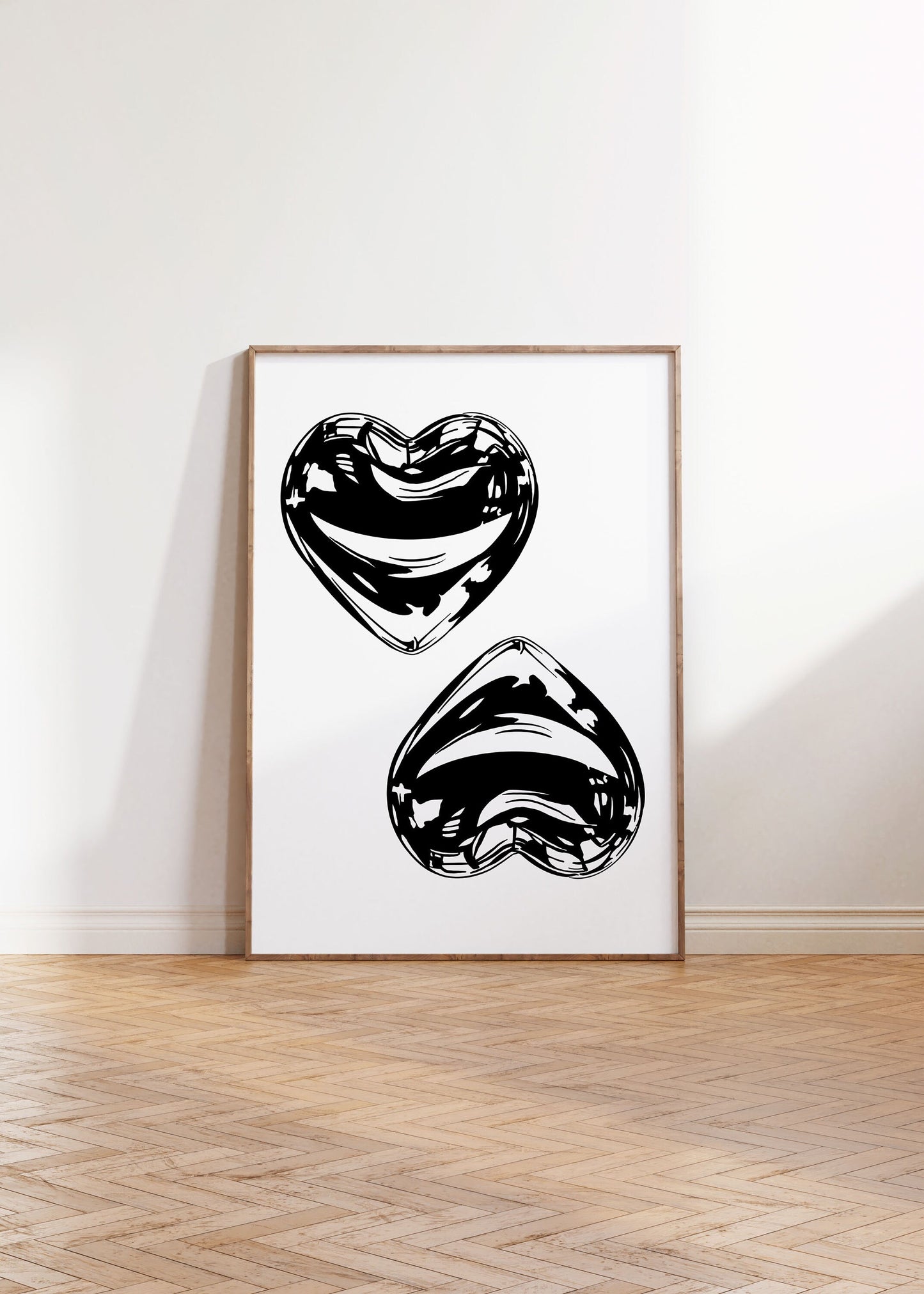 METALLIC HEART PRINT