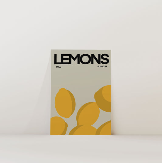 JUST LEMONS PRINT