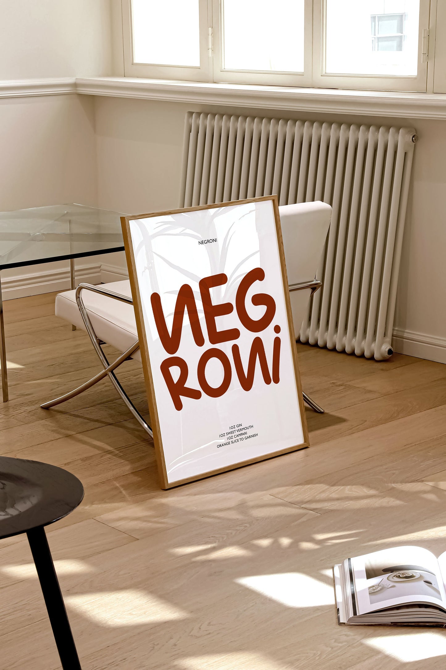 NEGRONI COCKTAIL RECIPE PRINT