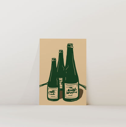 WINE BOTTLES PRINT