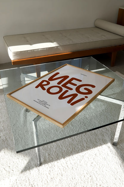 NEGRONI COCKTAIL RECIPE PRINT