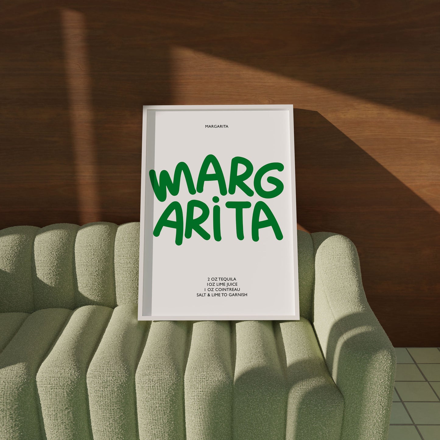 MARGARITA COCKTAIL RECIPE PRINT