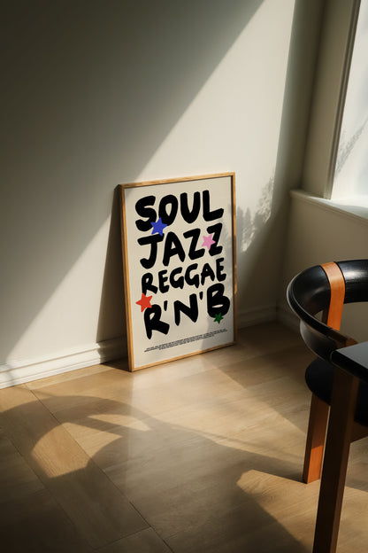 SOUL JAZZ REGGAE R'N'B PRINT