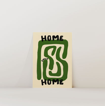 HOME SWEET HOME ABSTRACT PRINT