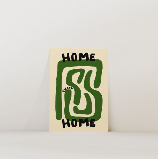 HOME SWEET HOME ABSTRACT PRINT