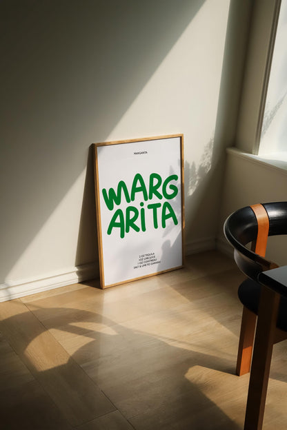 MARGARITA COCKTAIL RECIPE PRINT