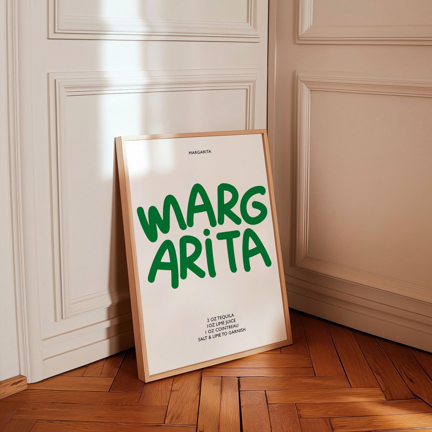 MARGARITA COCKTAIL RECIPE PRINT