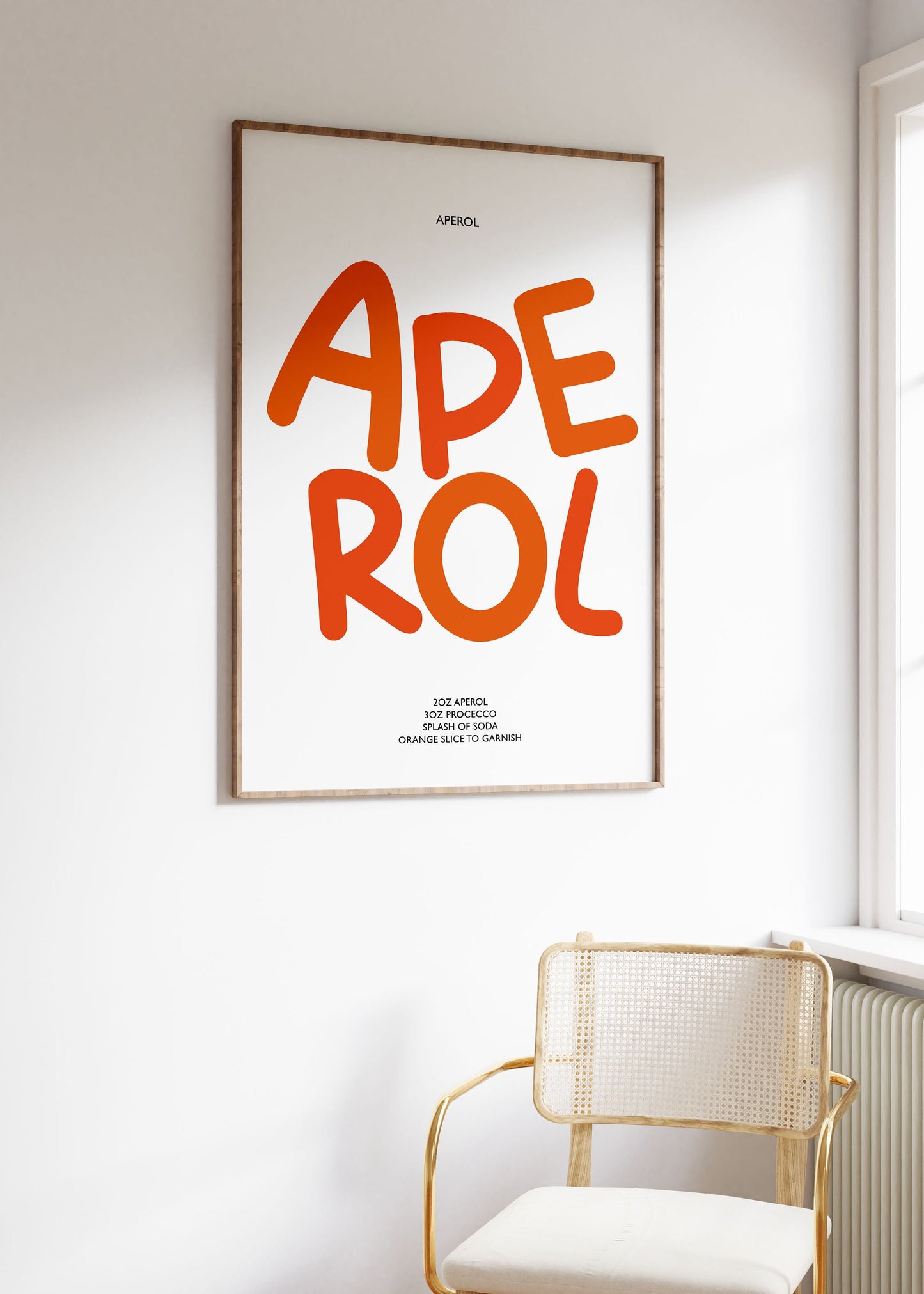 APEROL SPRITZ RECIPE PRINT